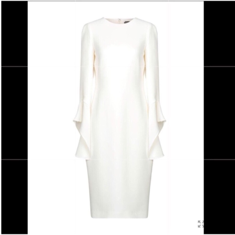 TOM FORD BELL SLEEVES SILK SHEATH COCKTAIL DRESS EURO SIZE 40COLOR; LIGHT PINK